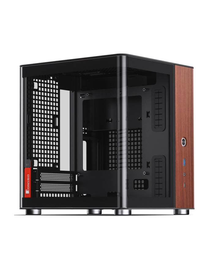 Jonsbo Tk-0 Pc Gehäuse, Mini-Tower, Mini-Itx, Tempered Glass, Holz - Schwarz (TK0BLACK) główny