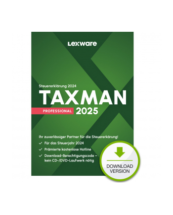 Lexware Program TAXMAN professional 2025 Zwrot podatku 1 x licencja (188322013)