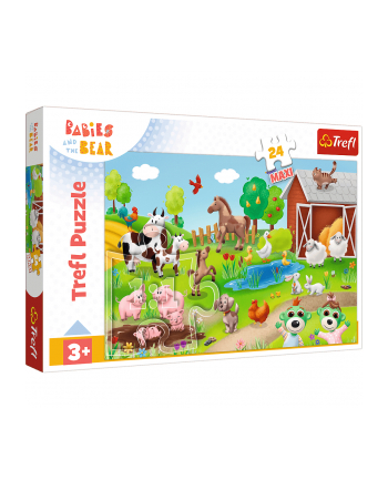 trefl PUZZLE MAXI 24 Bobaski i zwierzęta/KAZSTUDIO 14372