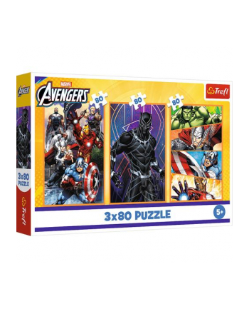 trefl PUZZLE 3x80 Dni pełne akcji /Disney Marvel 34883