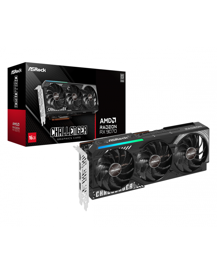 VGA ASRock Radeon RX 9070 16GB Challenger główny