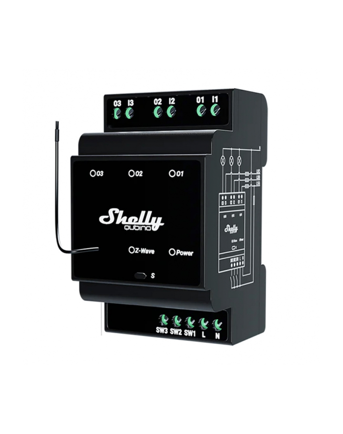 Shelly Europe Qubino Wave Pro 3 Przekaźnik główny