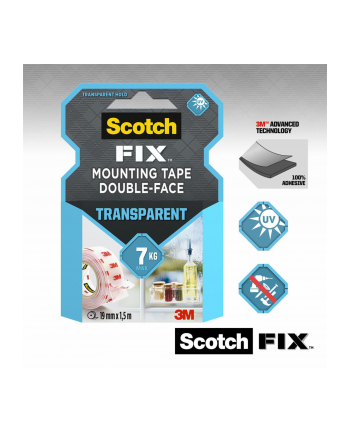 3m Scotch Fix transp. Doppels. Klebeband19mmx1,5m