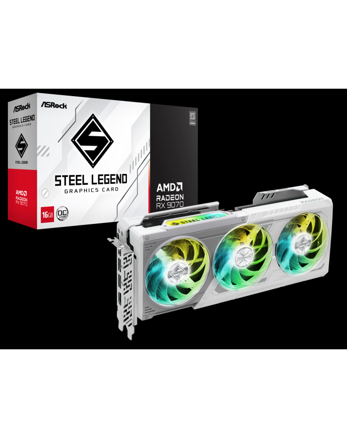 asrock Karta graficzna Radeon RX 9070 Steel Legend 16 GB główny