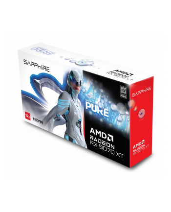 sapphire technology Karta graficzna Radeon RX 9070 XT PURE 16GB OC GDDR6 256bit 2DP/2HDMI