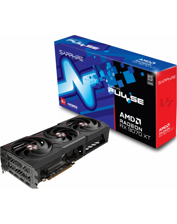 sapphire technology Karta graficzna Radeon RX 9070 XT PULSE 16GB GDDR6 256bit 2DP/2HDMI główny
