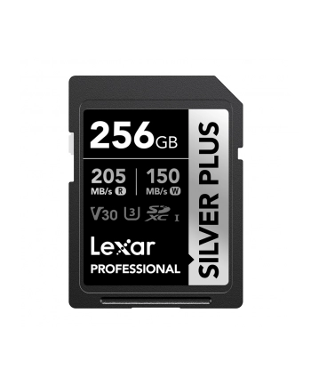 Lexar SDXC 256GB Professional SILVER Plus UHS-I U3 A2 4K V30 nr 1
