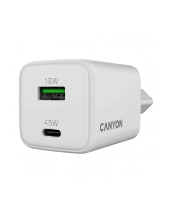 Canyon CU45AC GaN 45W 1xPD 1xQC EU Biała