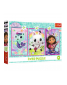 Puzzle 3x50el Poznajcie Gabby i kotki. Koci Domek Gabi 34876 Trefl - nr 1