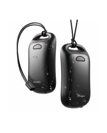 Ocoopa UT4 Urban, 2x 3000 mAh, do 2*9h, 10W, IP45, czarny Elektroniczny ogrzewacz do rąk, dłoni