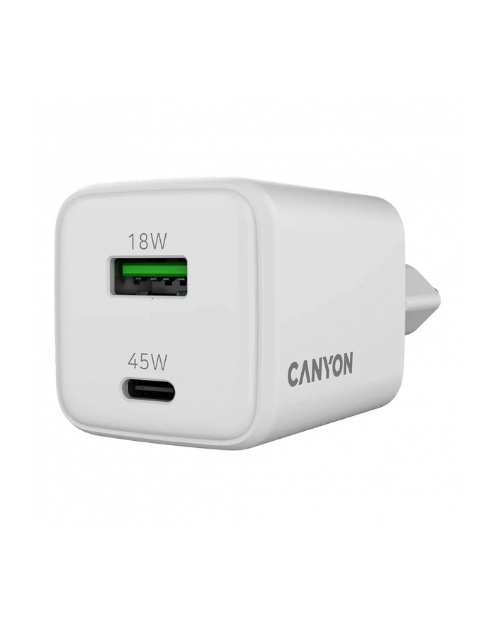 Canyon CU45AC GaN 45W 1xPD 1xQC EU Biała główny