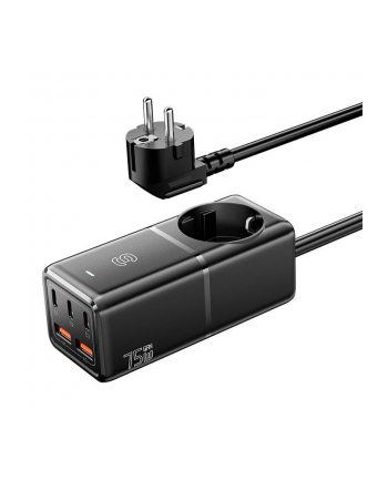 Essager ECTAC-BRB01-Z, GaN, 3xUSB-C, 2xUSB-A, Gniazdko AC, 75W (czarna) Ładowarka sieciowa nr 2