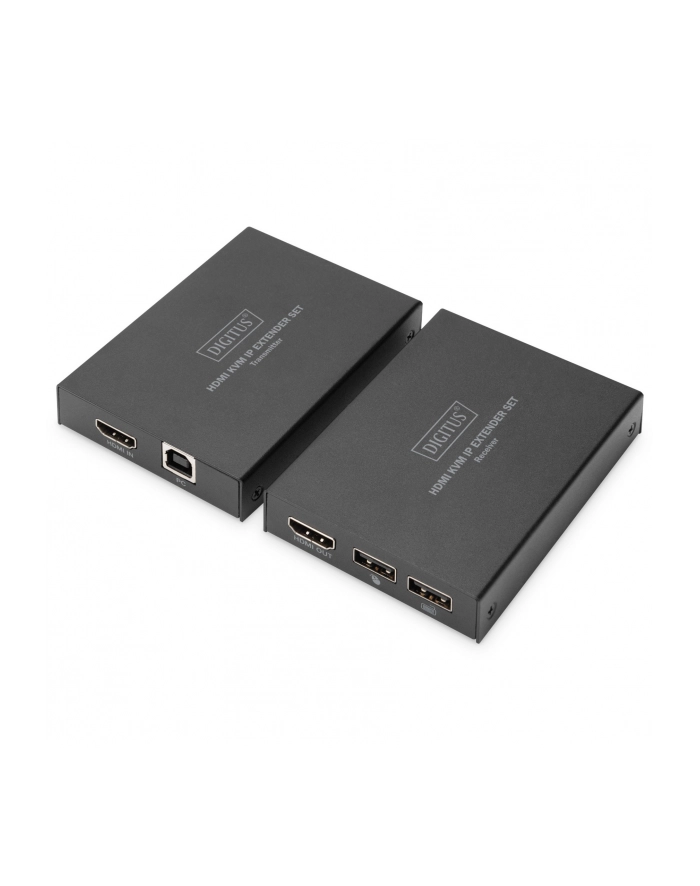 digitus Przedłużacz / Extender KVM HDMI+USB 150m po kat.5e UTP/IP 1080p FHD 60Hz audio (zestaw) główny