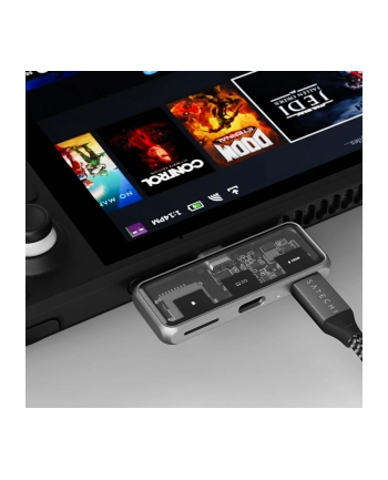 Satechi Mobile XR USB-C 3.2 USB-C | 1x USB-C 100W PD | 1x USB-C DP 1.4 4K@60Hz | 1x czytnik kart micro SD UHS-I 33MB/s (space gray)