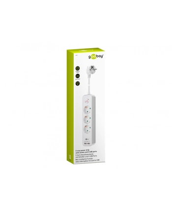 Goobay Listwa Zasilająca 3Xac 230V + 2Xusb 5V/2,1A (Elistgb3Gn)