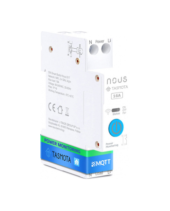 NOUS D1T DIN Smart Switch 16A with Tasmota (ESP32)
