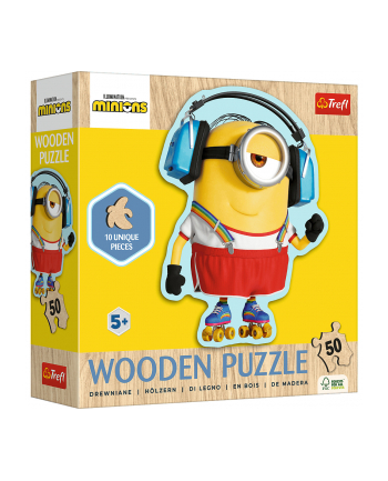 Puzzle drewniane 50el konturowe Szalony Minionek. Minionki 20239 Trefl nr 2