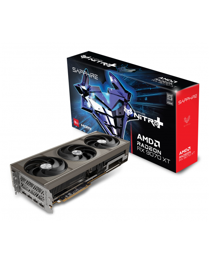 sapphire technology Karta graficzna Radeon RX 9070 XT NITRO+ GAMING OC 16GB GDDR6 256bit 2DP/2HDMI główny