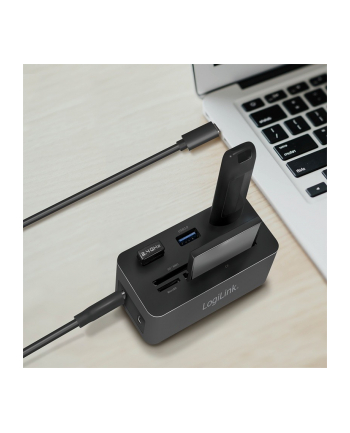 logilink Stacja dokująca USB-C do laptopa, 4K/PD/RJ45