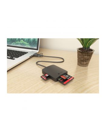 icybox Czytnik Kart CF,TF,SD,microSD, Type-C+A, IB-CR302-CU3