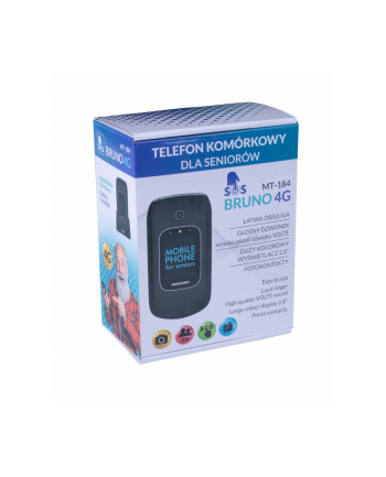 mesmed Telefon komórkowy z klapką dla seniorów MT-184 BRUNO 4G