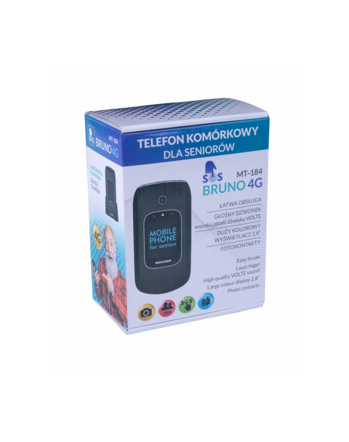 mesmed Telefon komórkowy z klapką dla seniorów MT-184 BRUNO 4G główny