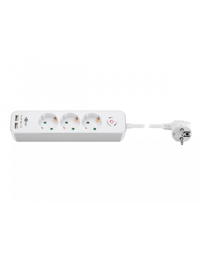 Goobay Listwa Zasilająca 3Xac 230V + 2Xusb 5V/2,1A (Elistgb3Gn) główny