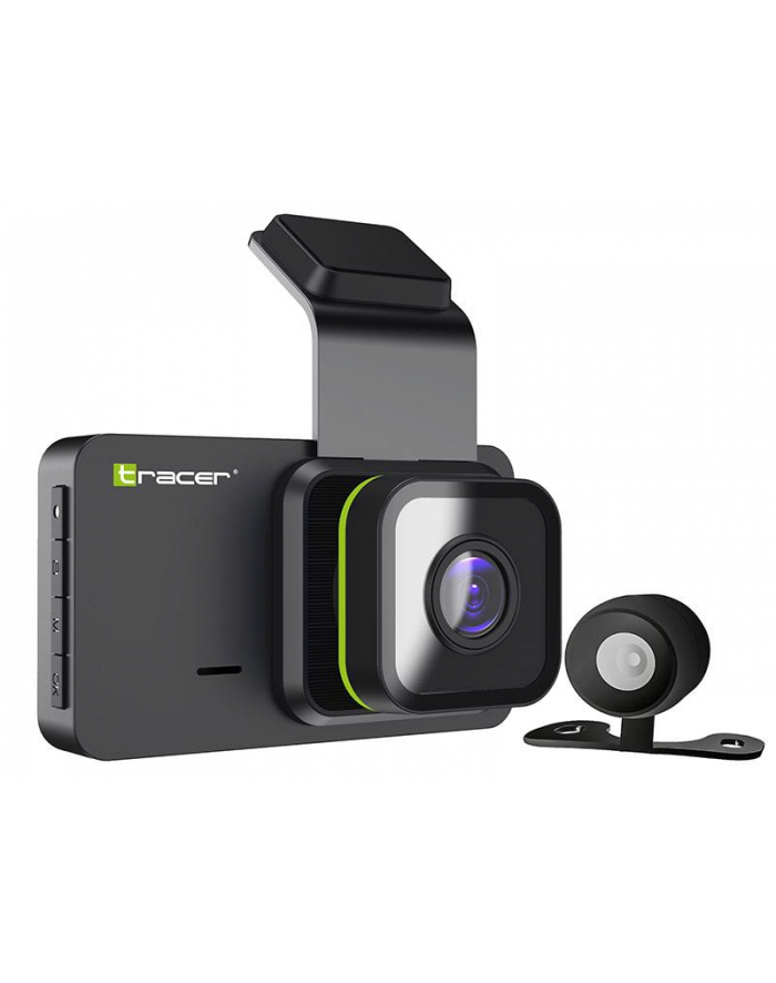 Tracer Opti 3D-WF Dual Wideorejestrator | 1920x1080 FullHD | 30 fps | Wbudowany mikrofon i głośnik | ekran 3.0'' | G-sensor | bateria 150mAh | USB-C główny