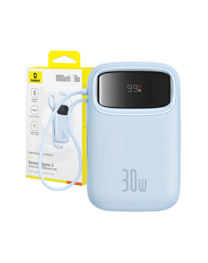 Baseus QPow 2 10000 mAh 30W 2xUSB-C niebieski główny