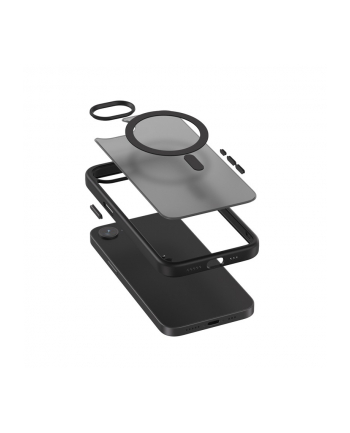 crong Hybrid Frost MAG Cover - Etui iPhone 16e MagSafe Czarne