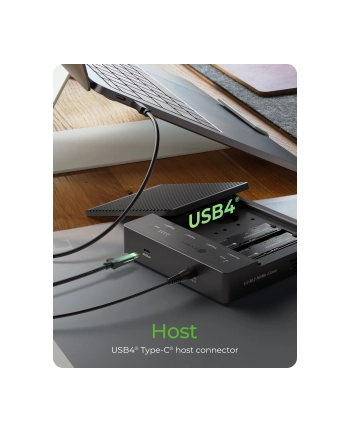 icybox Duplicator (klonowanie 1:3) dla NVMe M.2 SSD IB-4013MCL-C4 4-Bay USB4