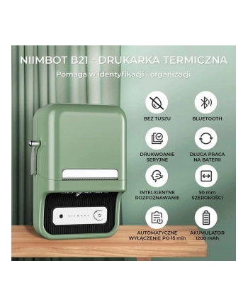 niimbot Drukarka etykiet B21S zielona