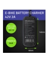 qoltec Ładowarka do roweru skutera elektrycznego 36V | 42V | 2A | 5.5*2.5 + wodoodporna + kabel zasilający - nr 5