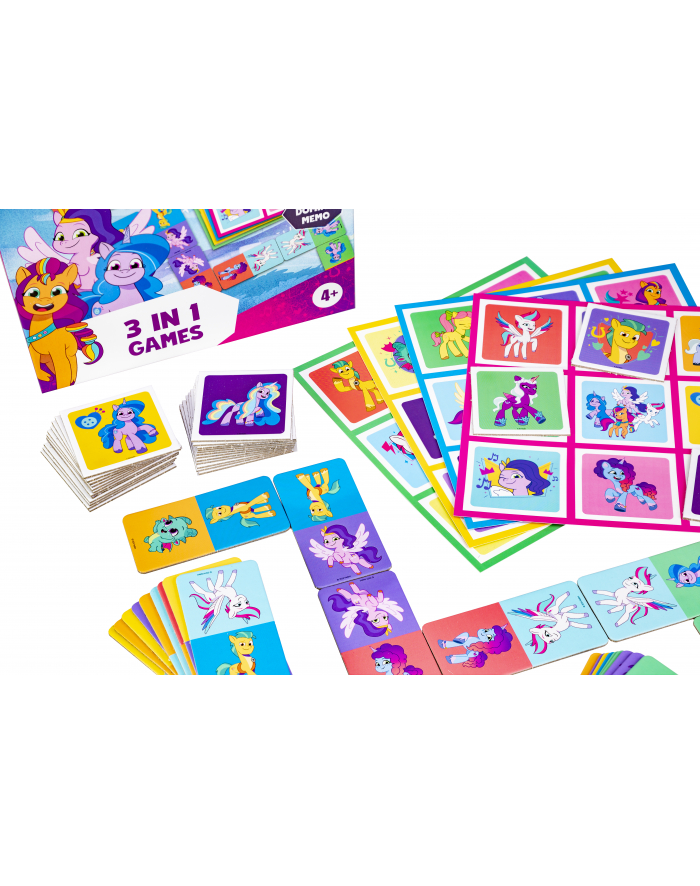 Gra 3 w 1 Lotto, Domino, Memo My Little Pony 60481 TACTIC główny