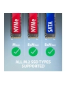 axagon ADM2-AM Adapter USB3.2 Gen 2 M.2 NVMe/SATA SSD 10Gbps 10cm USB-A cable - nr 13