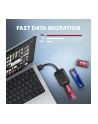 axagon ADM2-AM Adapter USB3.2 Gen 2 M.2 NVMe/SATA SSD 10Gbps 10cm USB-A cable - nr 20