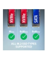 axagon ADM2-AM Adapter USB3.2 Gen 2 M.2 NVMe/SATA SSD 10Gbps 10cm USB-A cable - nr 37
