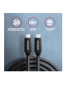 axagon BUCM32-CM05AB Kabel USB-C - USB-C 3.2 Gen 2 0.5m, PD 100W, 5A, 4K HD, ALU, oplot, czarny - nr 43