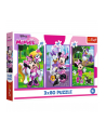 trefl Puzzle 3x80el Minnie i przyjaciele. Minnie Mouse 34889 - nr 1