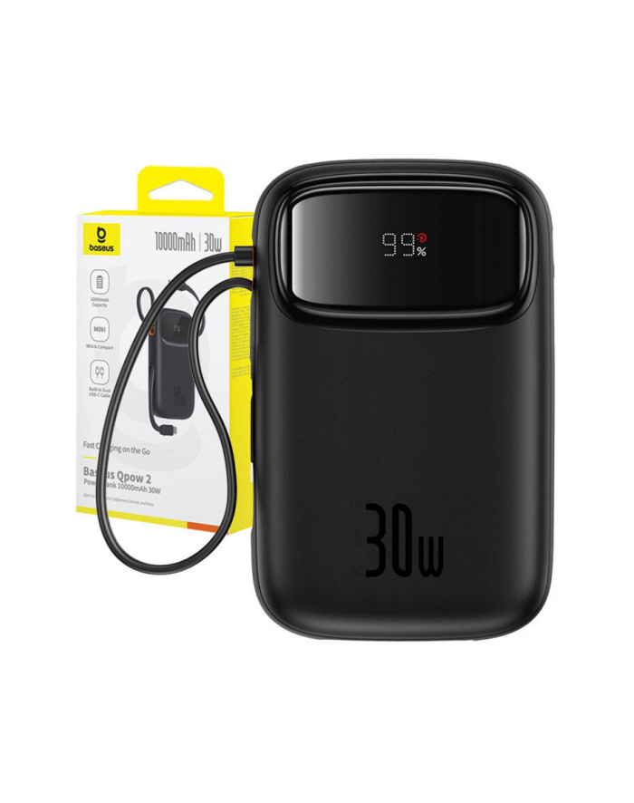 Powerbank Baseus Qpow 2 10000mAh 30W 2xUSB-C (czarny) główny