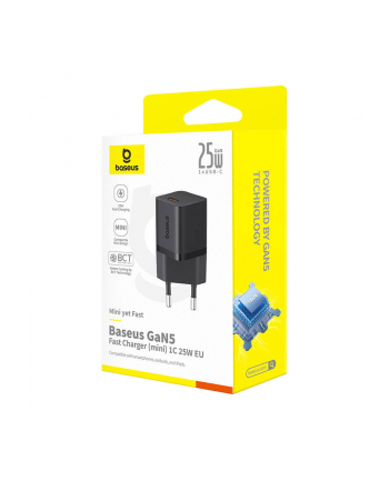 Ładowarka sieciowa Baseus GaN5 1C 25W EU (czarny)