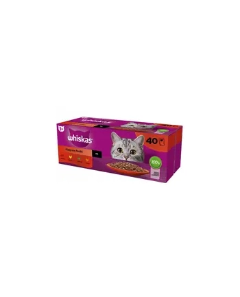 WHISKAS Saszetki drób,jagnię,woł dla kota 40x85g nr 1
