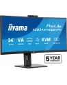 iiyama Monitor 34 cale XCB3497WQSNPH-B1,VA,UWQHD,1500R,USB-C Dock 95W, RJ45, KVM,2x5W, kamera 5MP, /5y/ - nr 33