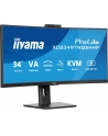 iiyama Monitor 34 cale XCB3497WQSNPH-B1,VA,UWQHD,1500R,USB-C Dock 95W, RJ45, KVM,2x5W, kamera 5MP, /5y/ - nr 3