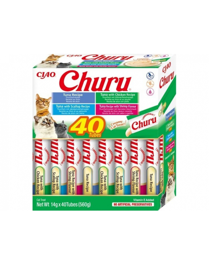 INABA CHURU Varietes Tuńczyk Owoce m- kot 40x14 g główny