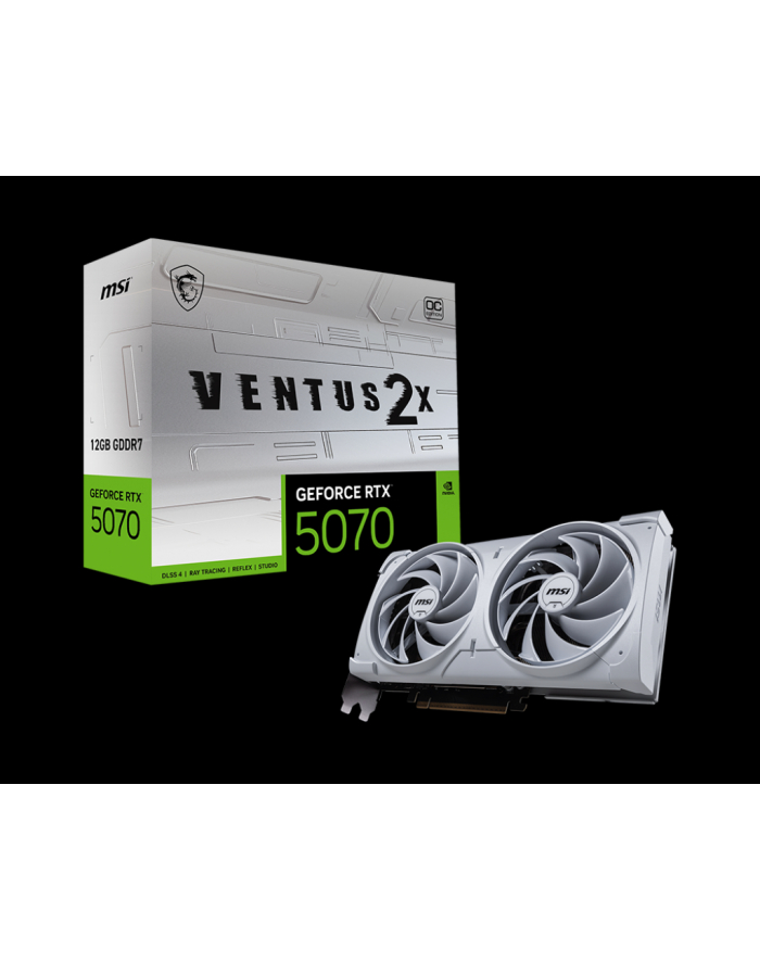msi Karta graficzna GeForce RTX 5070 12G VENTUS 2X OC WHITE GDDR7 192bit główny