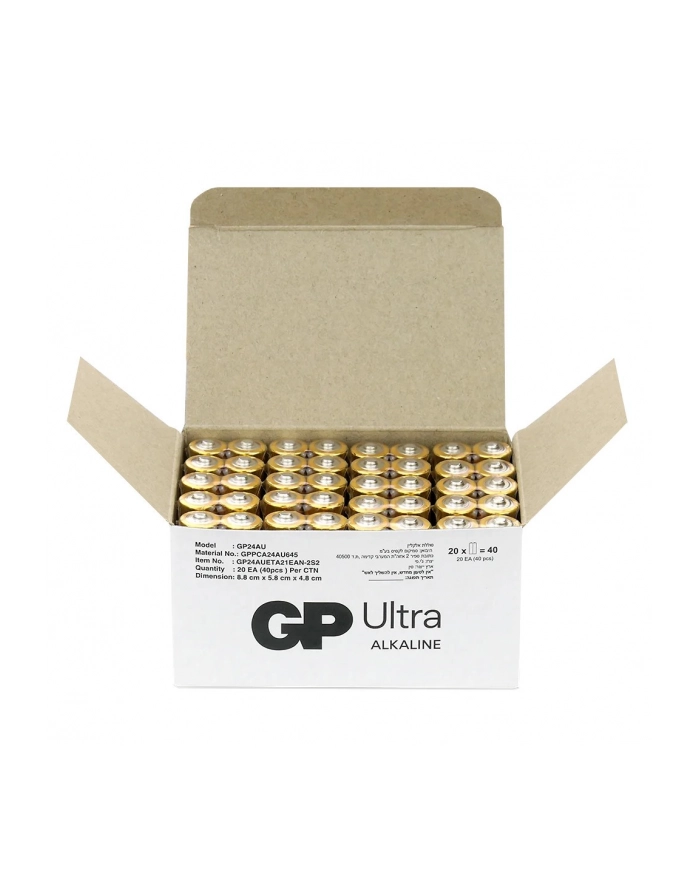 gp battery Baterie alkaliczne LR03/AAA GP ULTRA 40szt. (G-TECH) główny