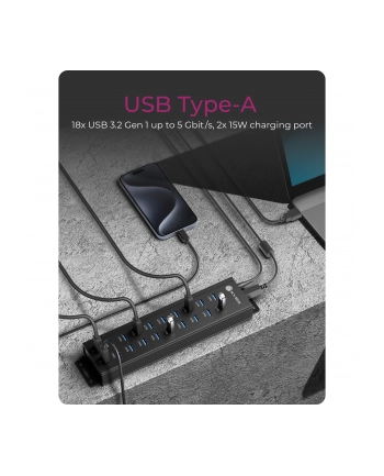 ICY BOX IB-HUB1720-U3 20-in-1 USB HUB