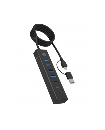 ICY BOX IB-HUB1737-C3 7-Port HUB via USB 3.2 Gen 1 Type-C