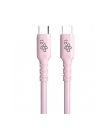 tb Kabel USB C - USB C 60W żelowy 1m różowy